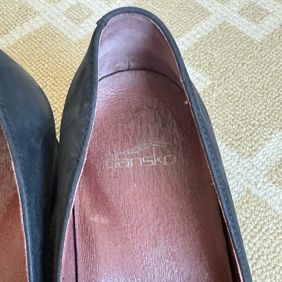 Dansko Black Leather Comfort Loafers Wedge Slip On Work Shoes Nurse EU39 US 8.5 - Picture 7 of 11